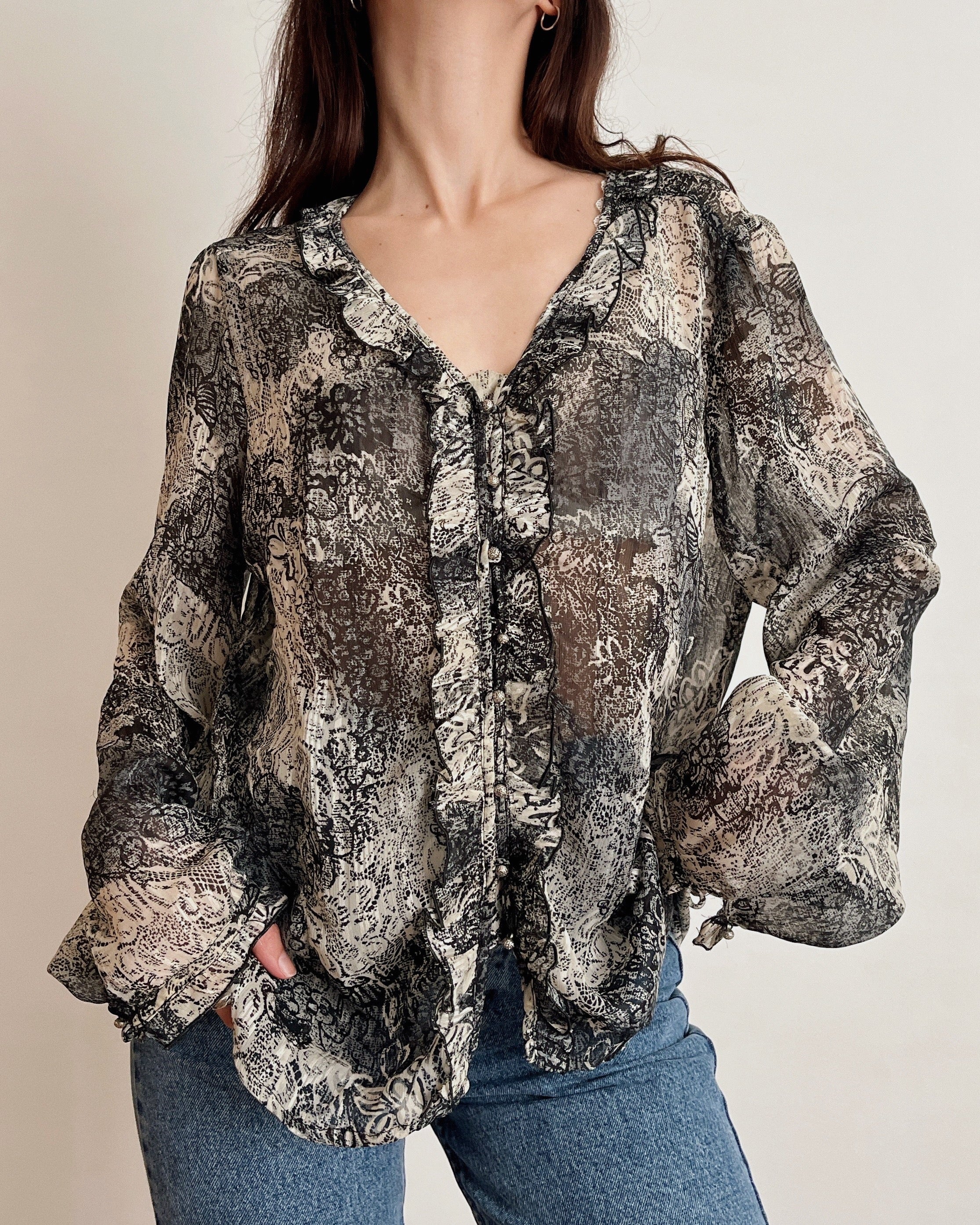 Vintage mesh blouse (L/XL)
