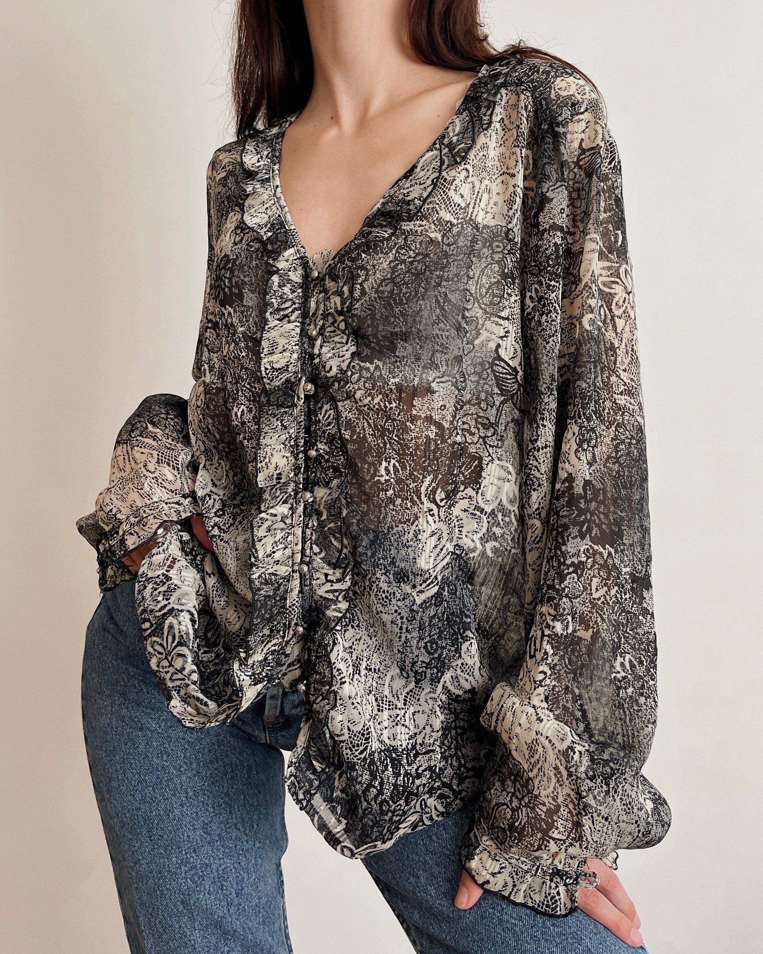 Vintage mesh blouse (L/XL)