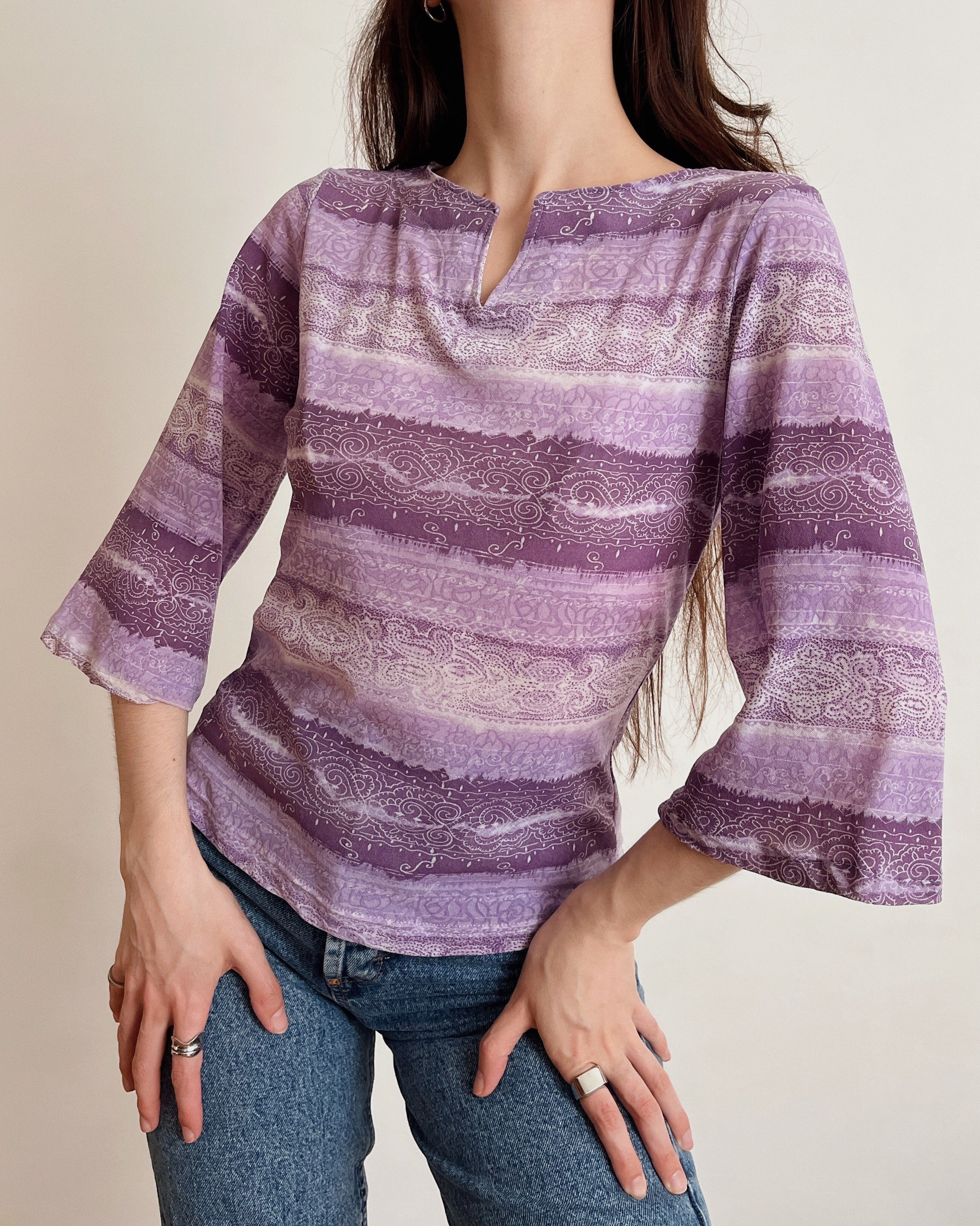 Purple vintage mesh top (M/L)