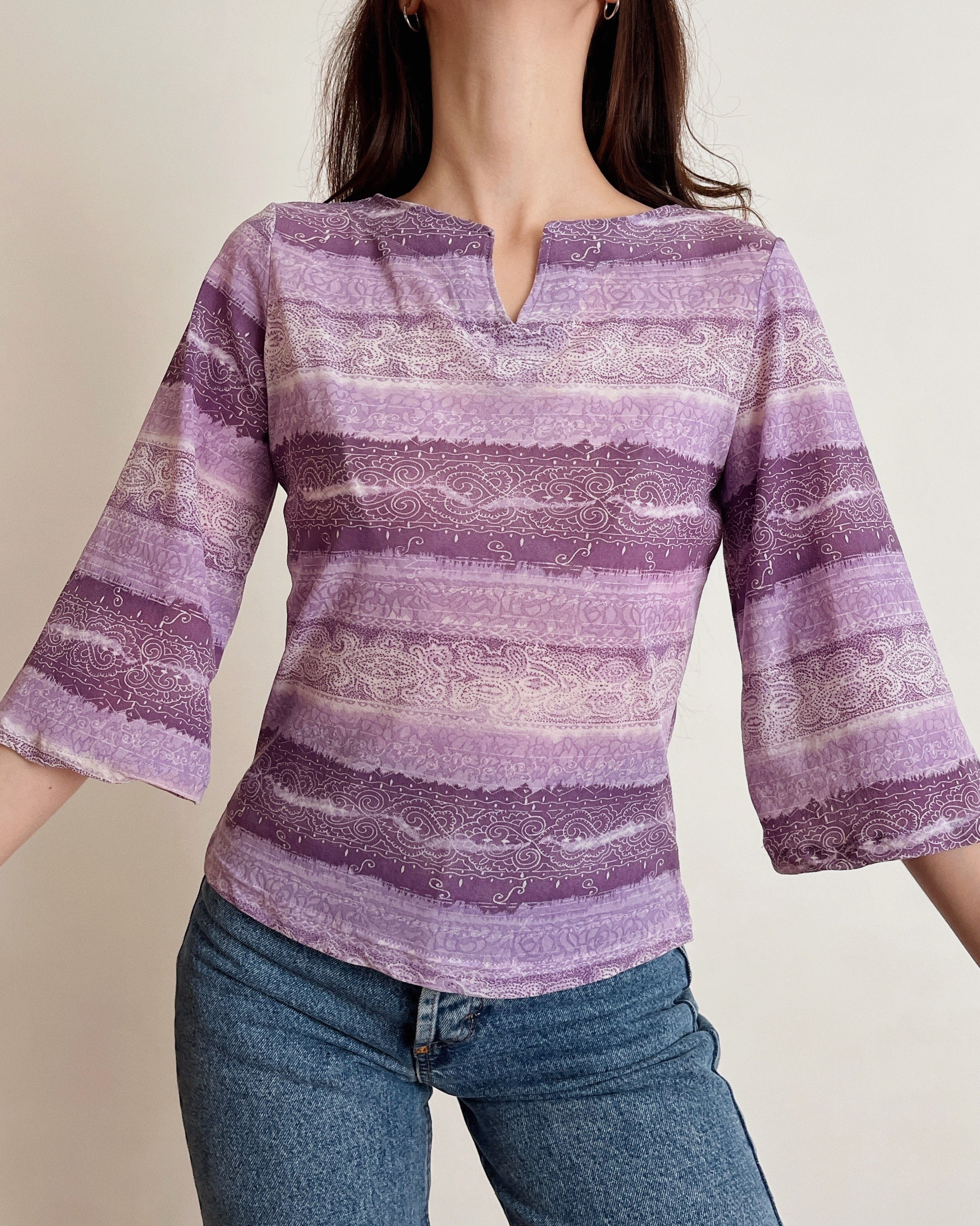 Purple vintage mesh top (M/L)