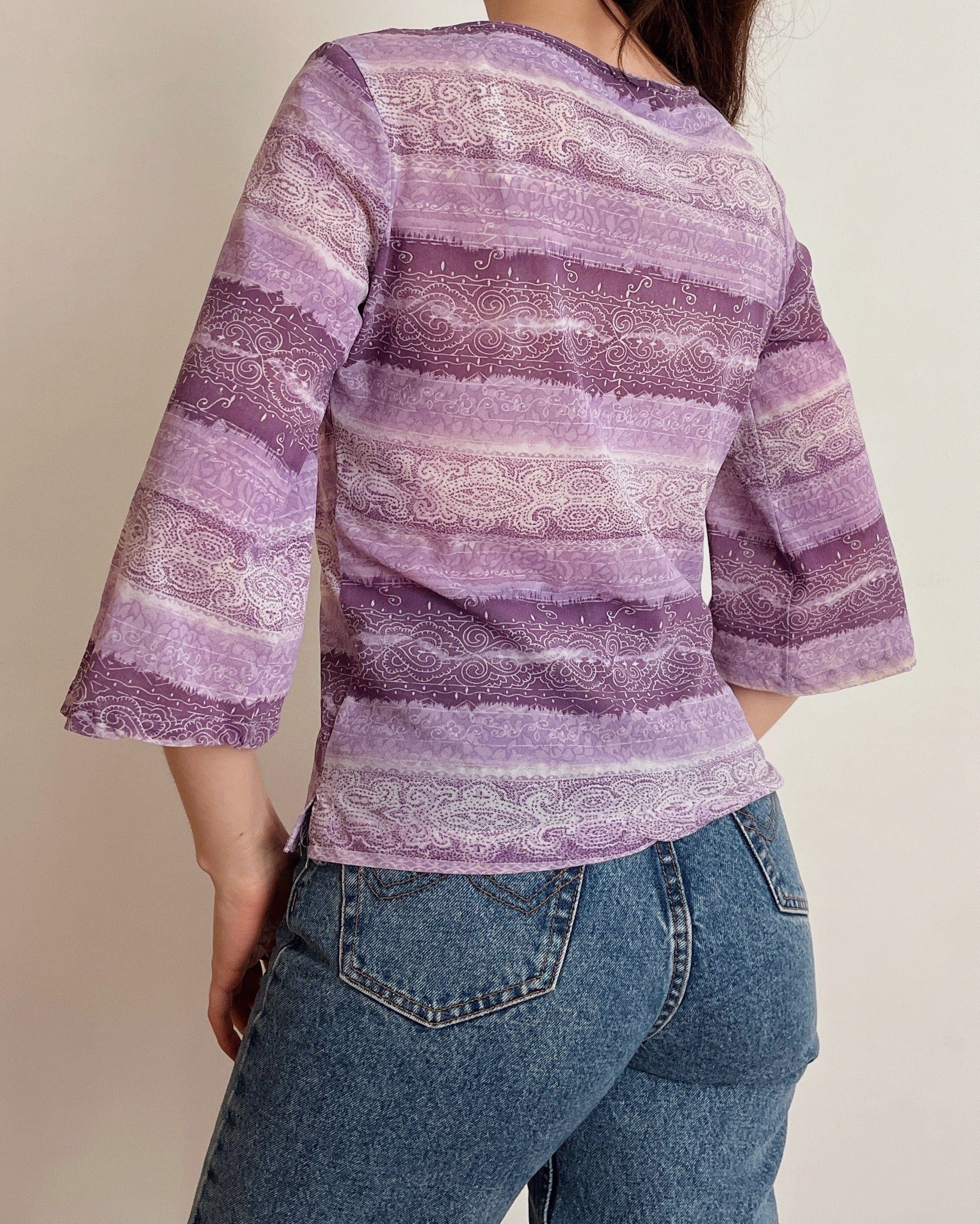 Purple vintage mesh top (M/L)