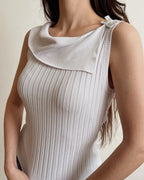Asymmetric collar top (S/M)