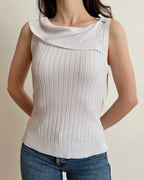 Asymmetric collar top (S/M)