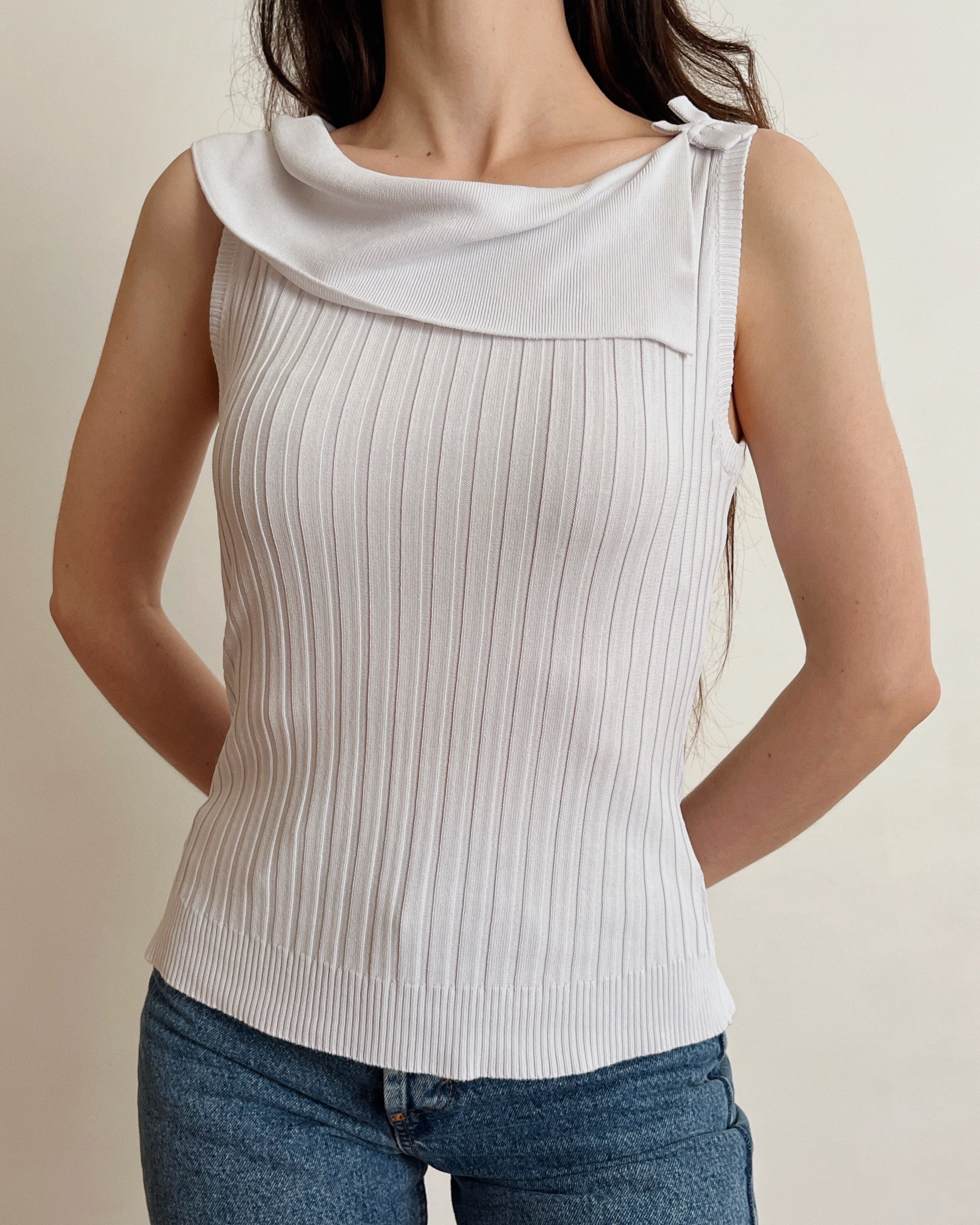 Asymmetric collar top (S/M)