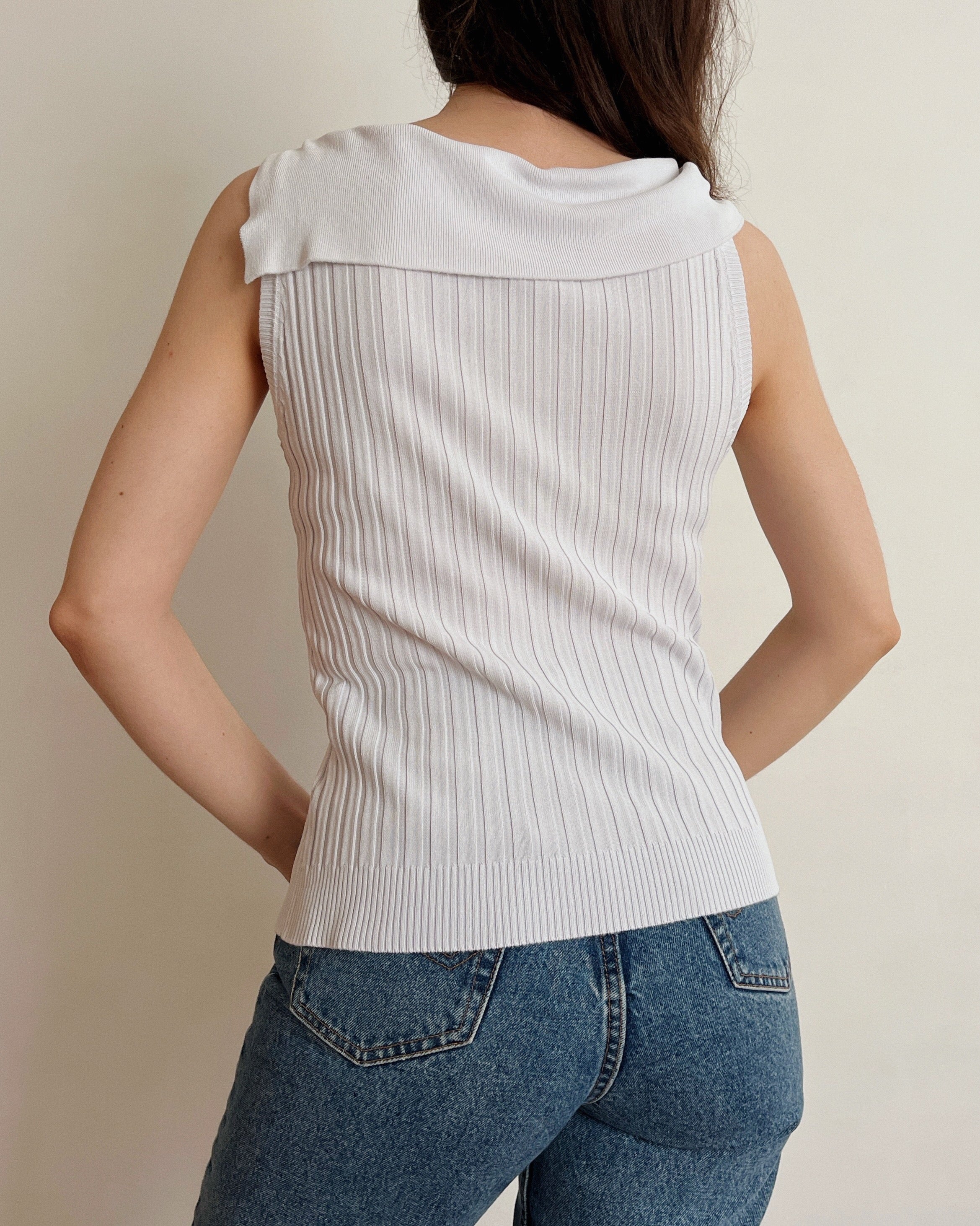 Asymmetric collar top (S/M)