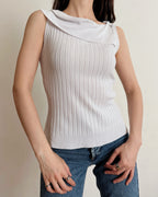 Asymmetric collar top (S/M)