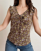 Vintage floral top (XS-M)