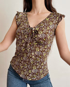 Vintage floral top (XS-M)