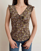 Vintage floral top (XS-M)