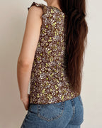 Vintage floral top (XS-M)