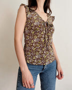 Vintage floral top (XS-M)