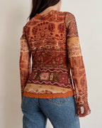 V-neck mesh top (XS-M)