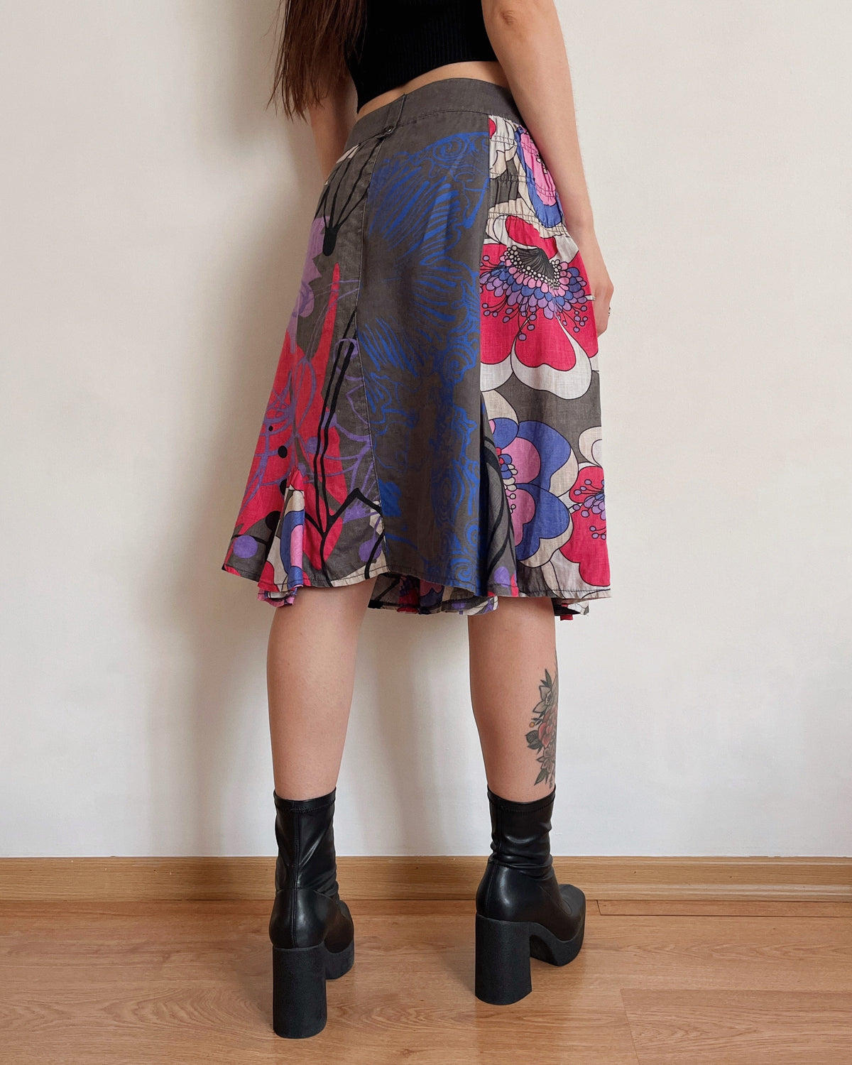 100% linen midi skirt (L)
