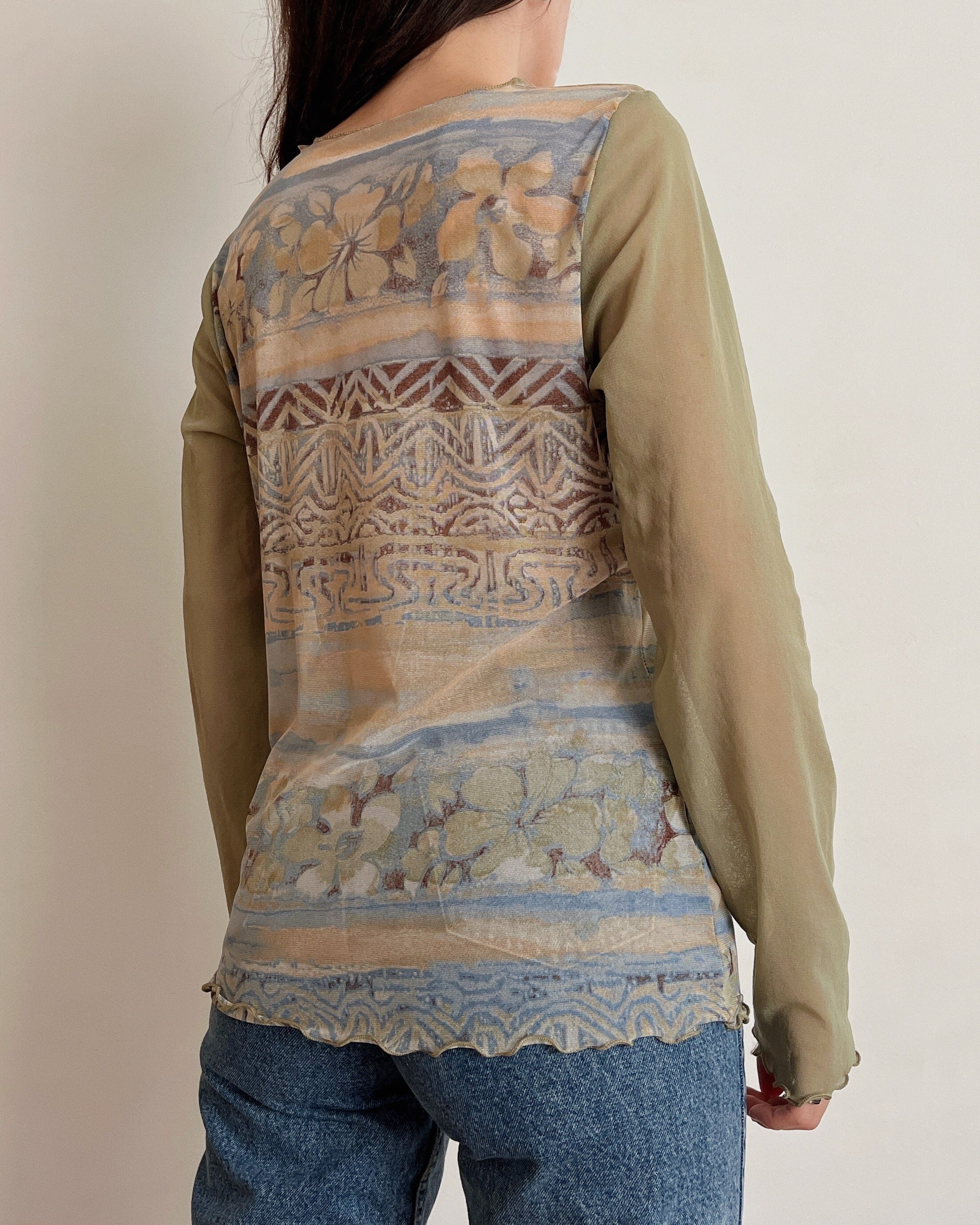 Long sleeve mesh top (M-XL)