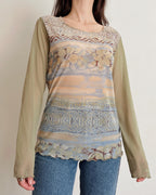 Long sleeve mesh top (M-XL)