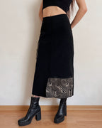 Vintage asymmetric maxi skirt (M/L)