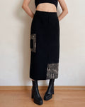 Vintage asymmetric maxi skirt (M/L)