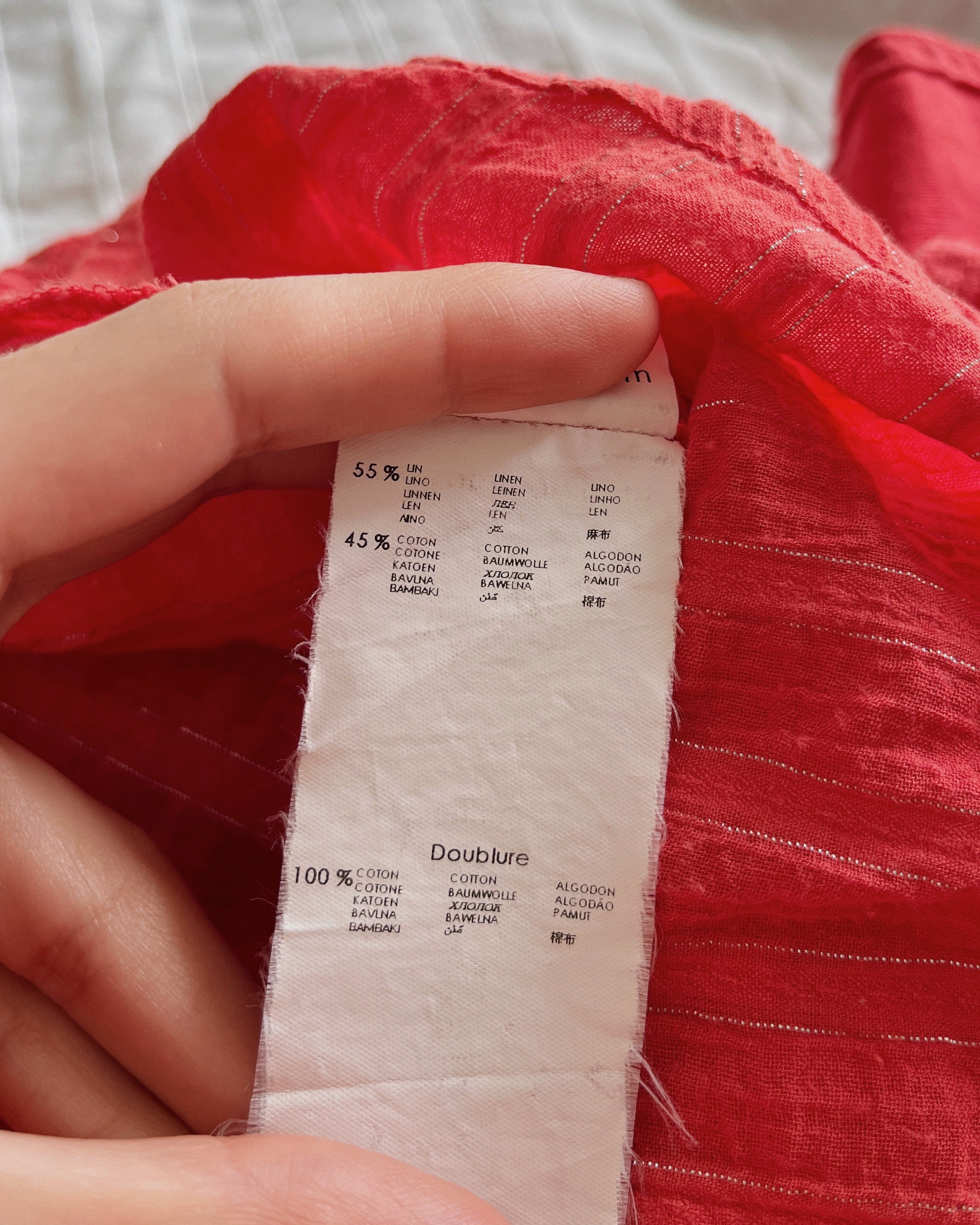 Coral midi skirt (L)