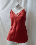 100% silk cami top (L)
