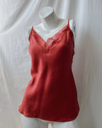 100% silk cami top (L)