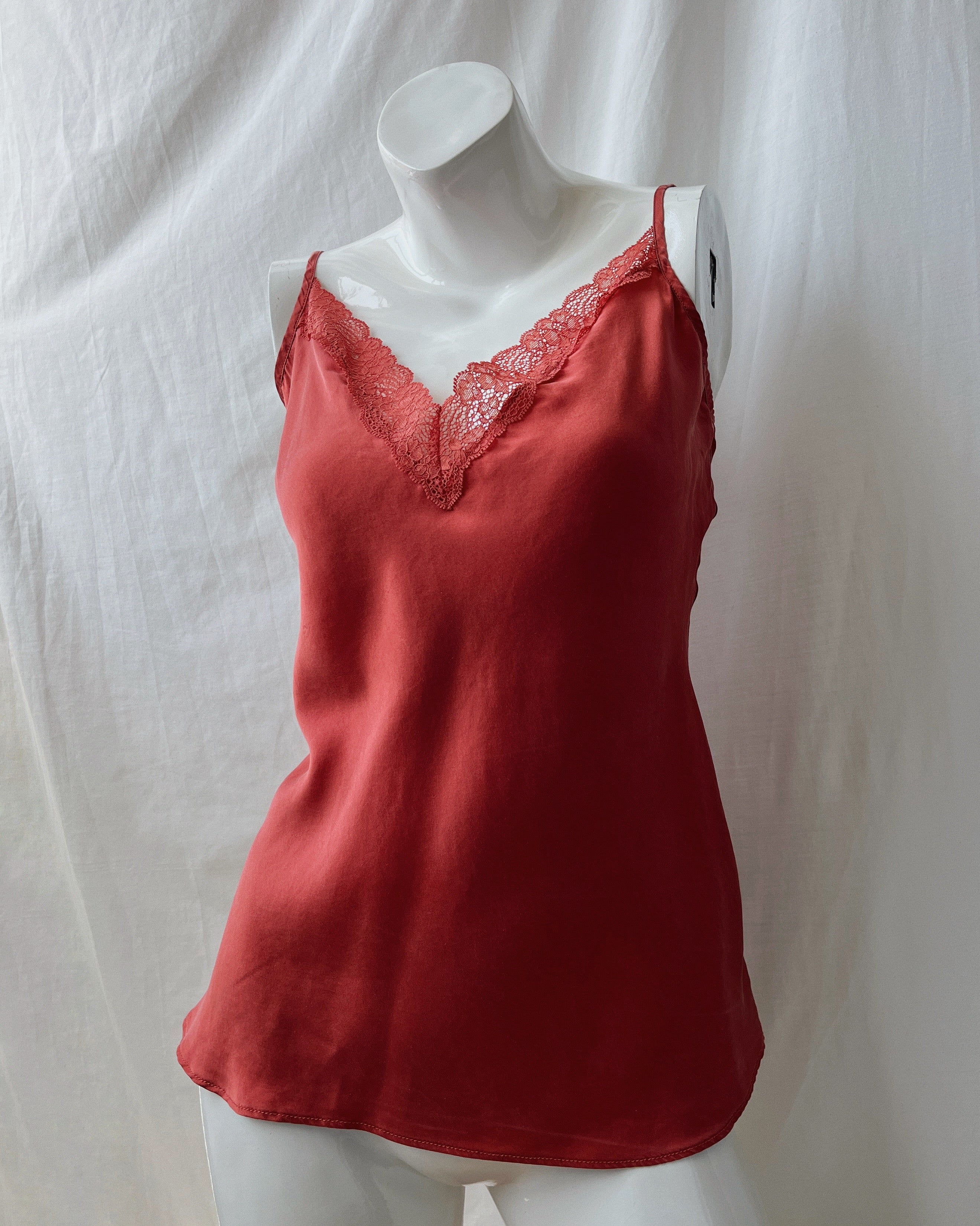 100% silk cami top (L)