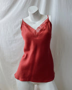 100% silk cami top (L)