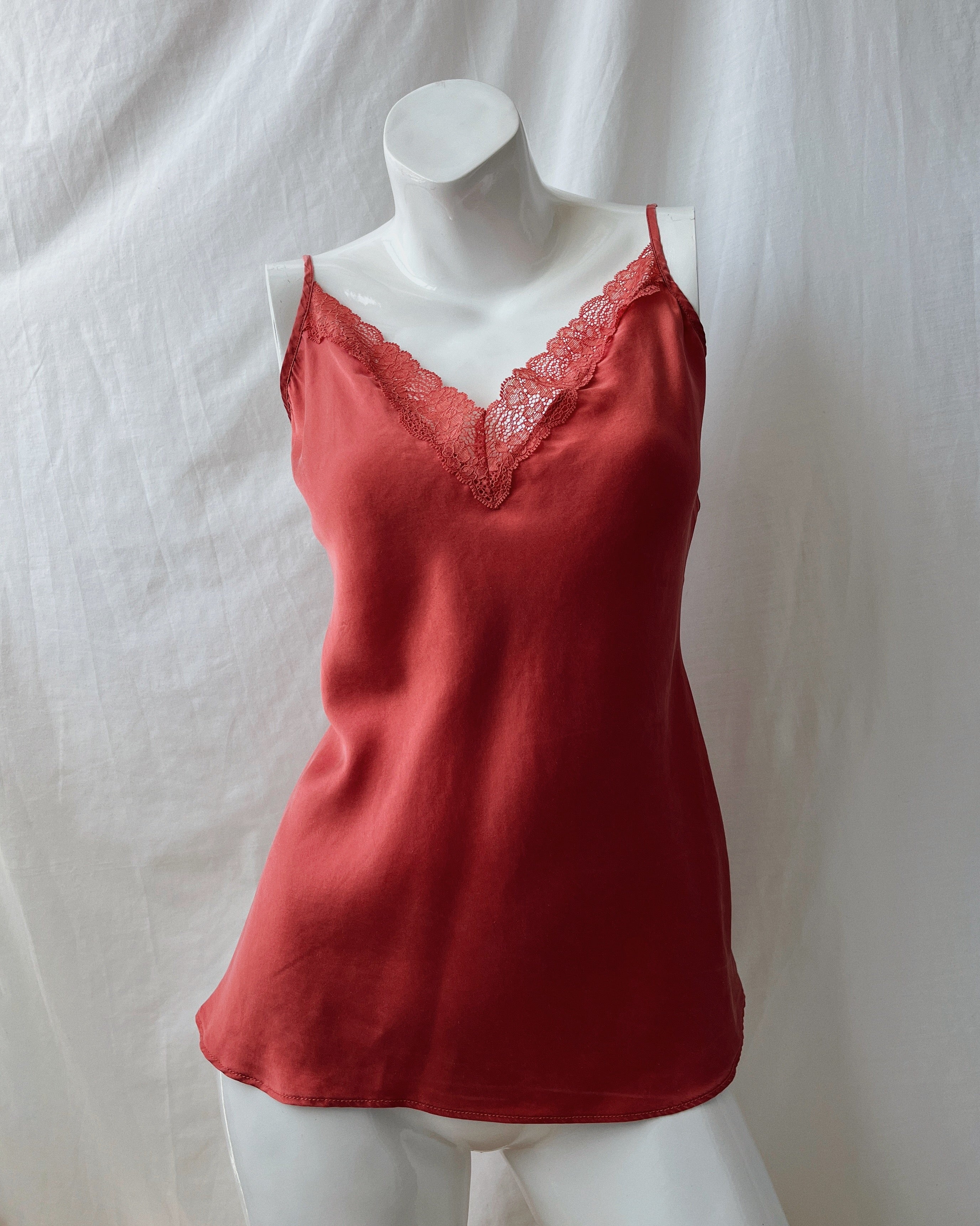 100% silk cami top (L)