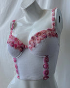 Floral mesh corset (2XS/XS)