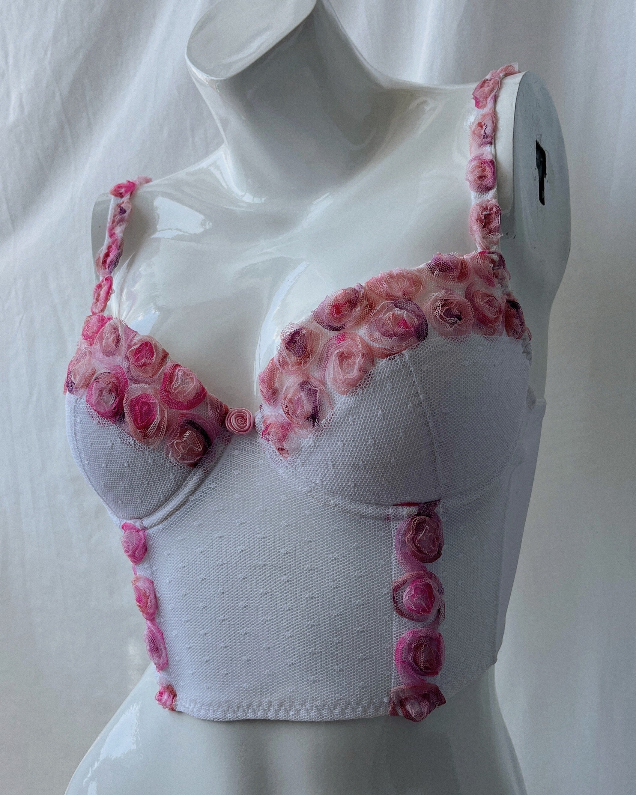 Floral mesh corset (2XS/XS)
