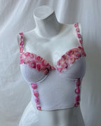 Floral mesh corset (2XS/XS)