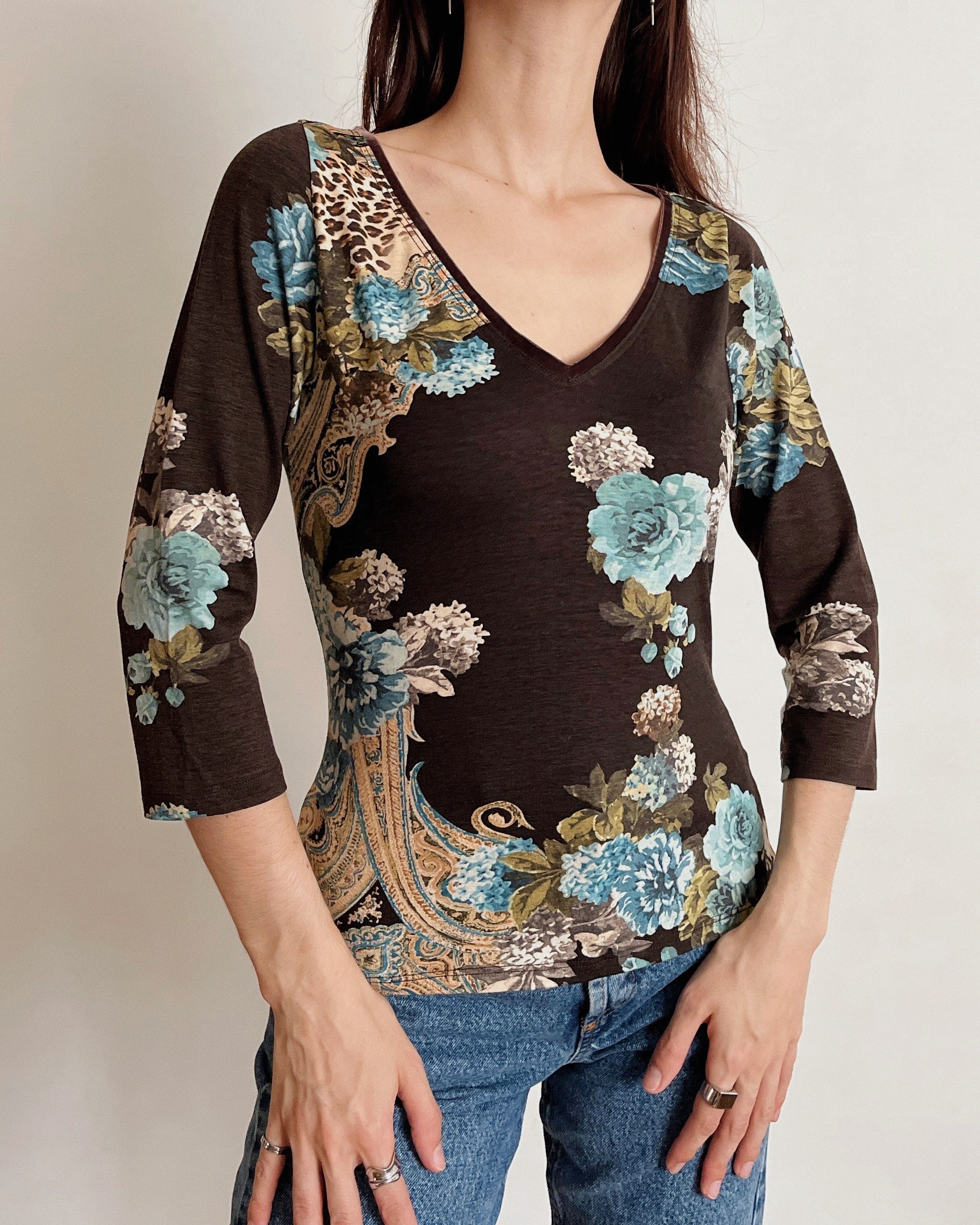 Vintage v-neck top (S)