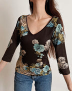 Vintage v-neck top (S)