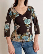 Vintage v-neck top (S)