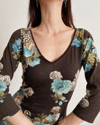 Vintage v-neck top (S)
