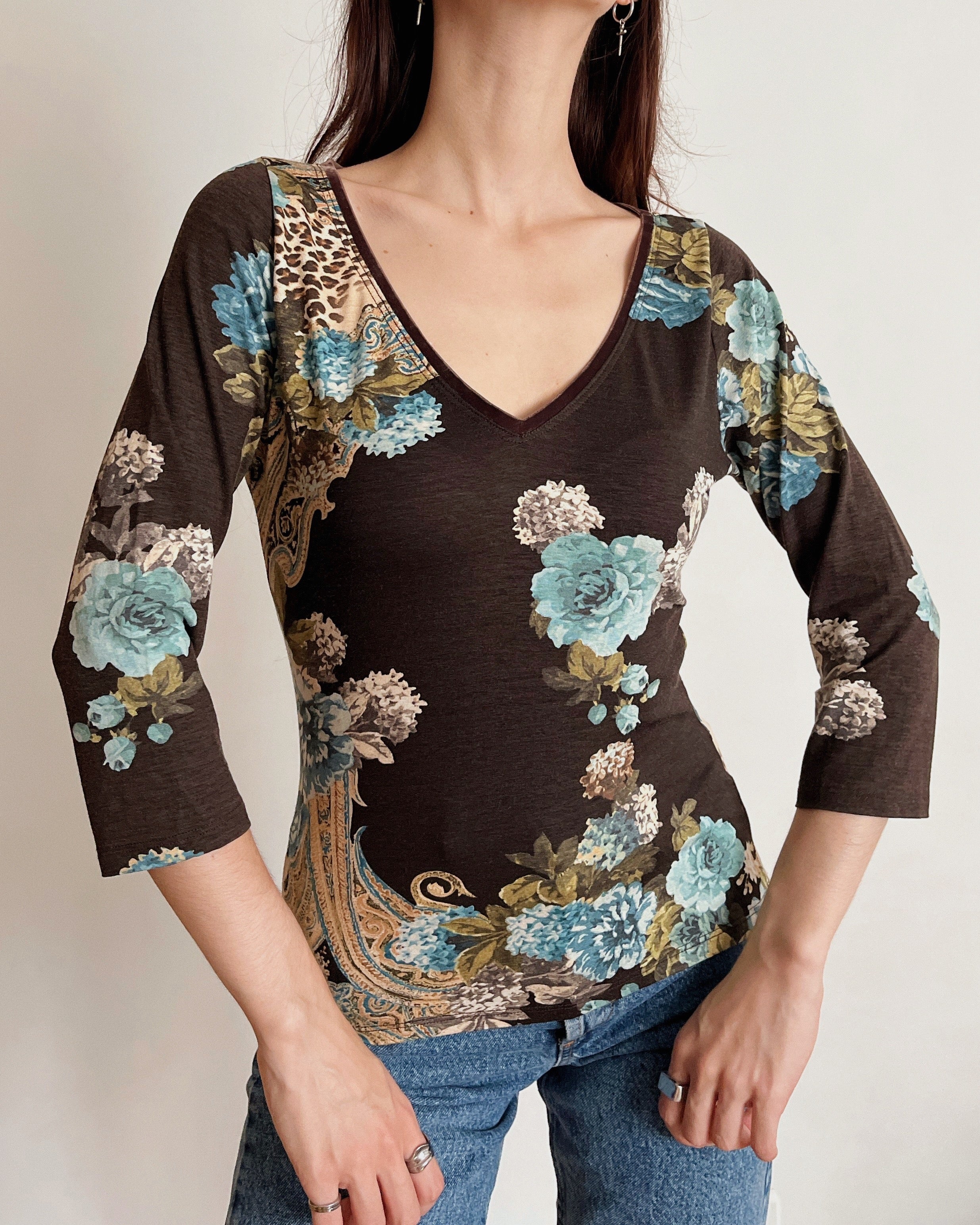 Vintage v-neck top (S)