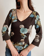 Vintage v-neck top (S)