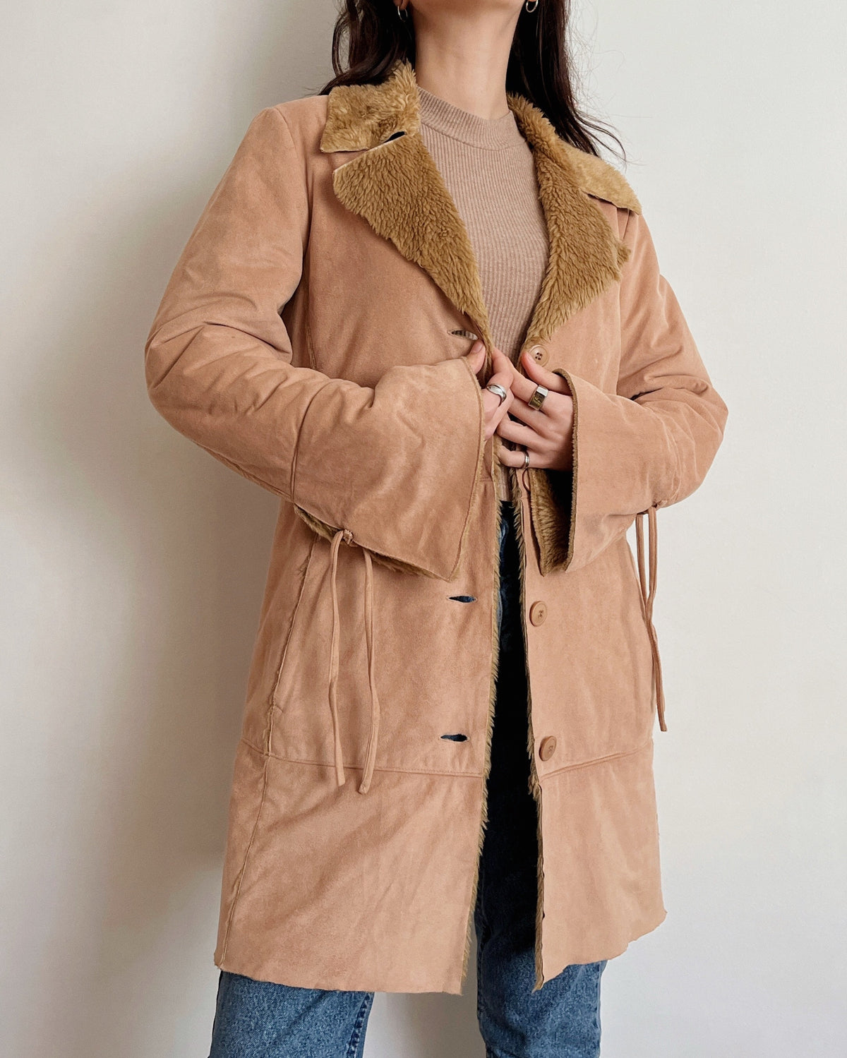 Long camel coat (XS)