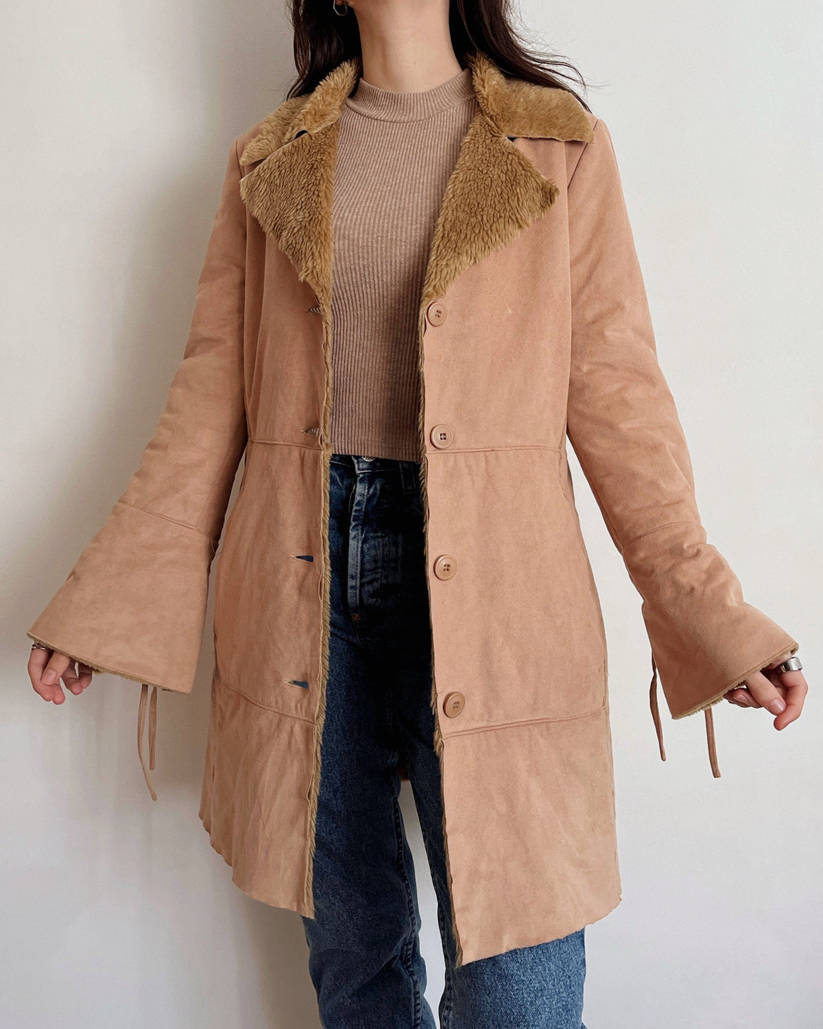 Long camel coat (XS)