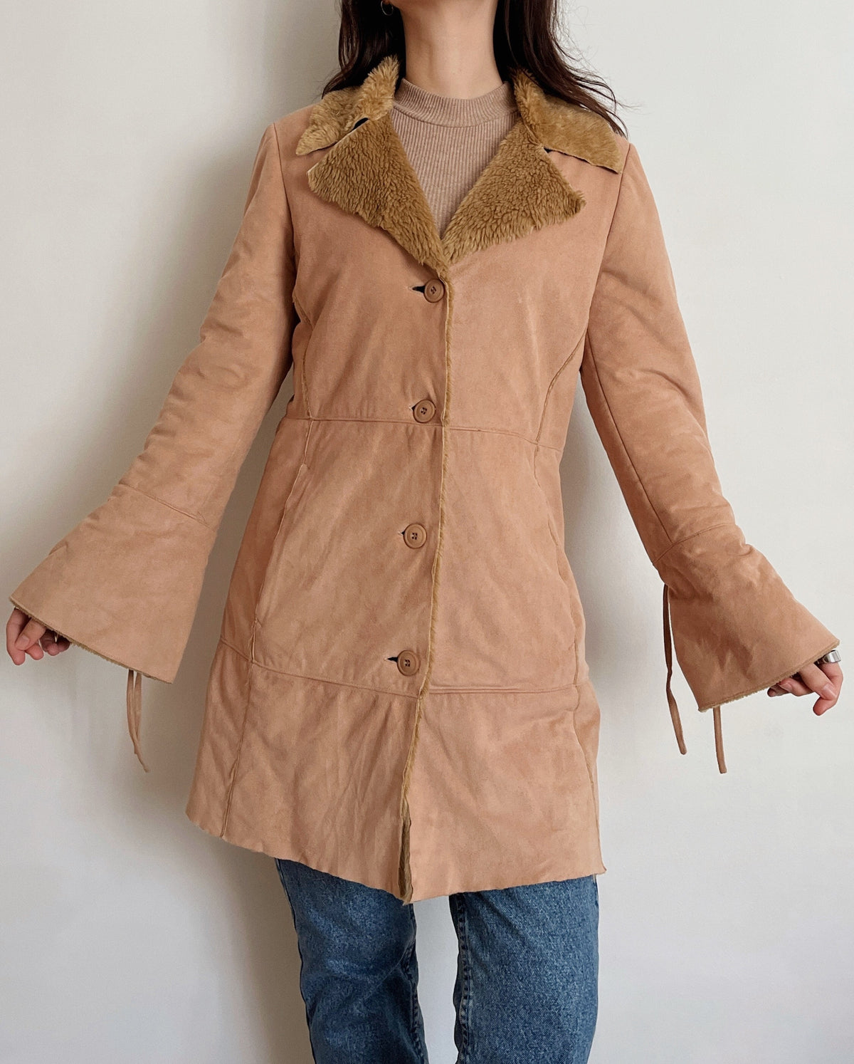 Long camel coat (XS)