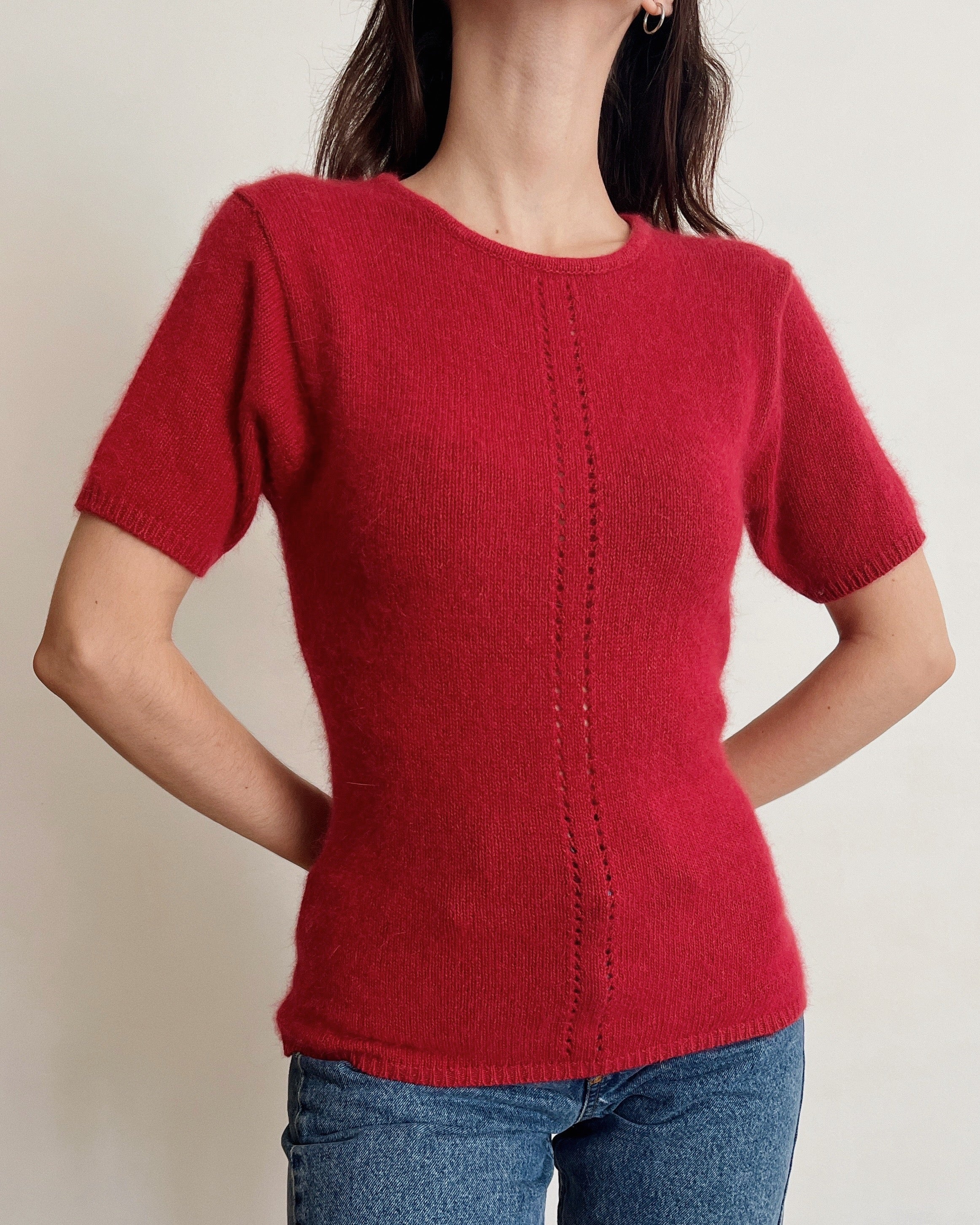 Silk/wool/angora top (XS/S)