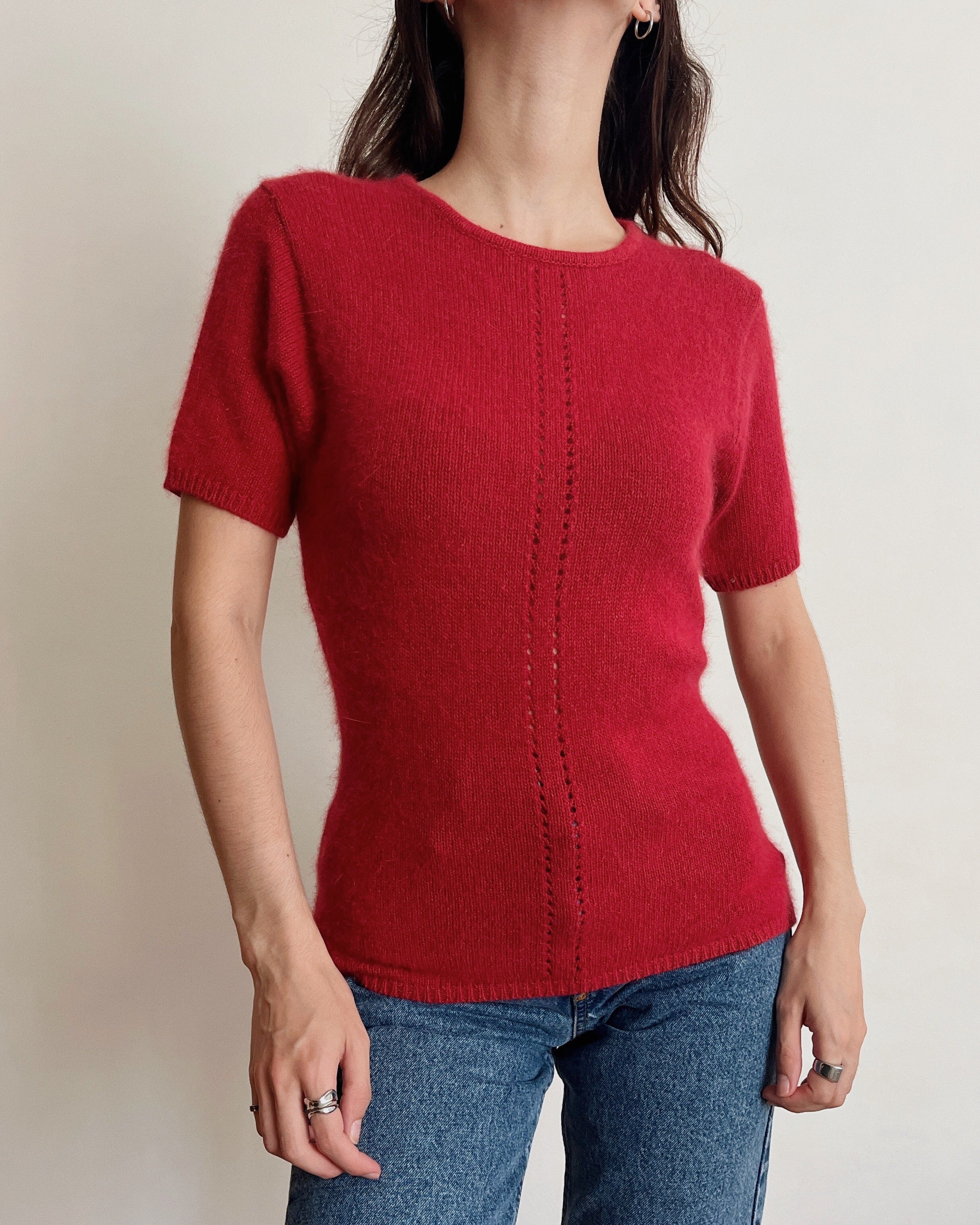 Silk/wool/angora top (XS/S)