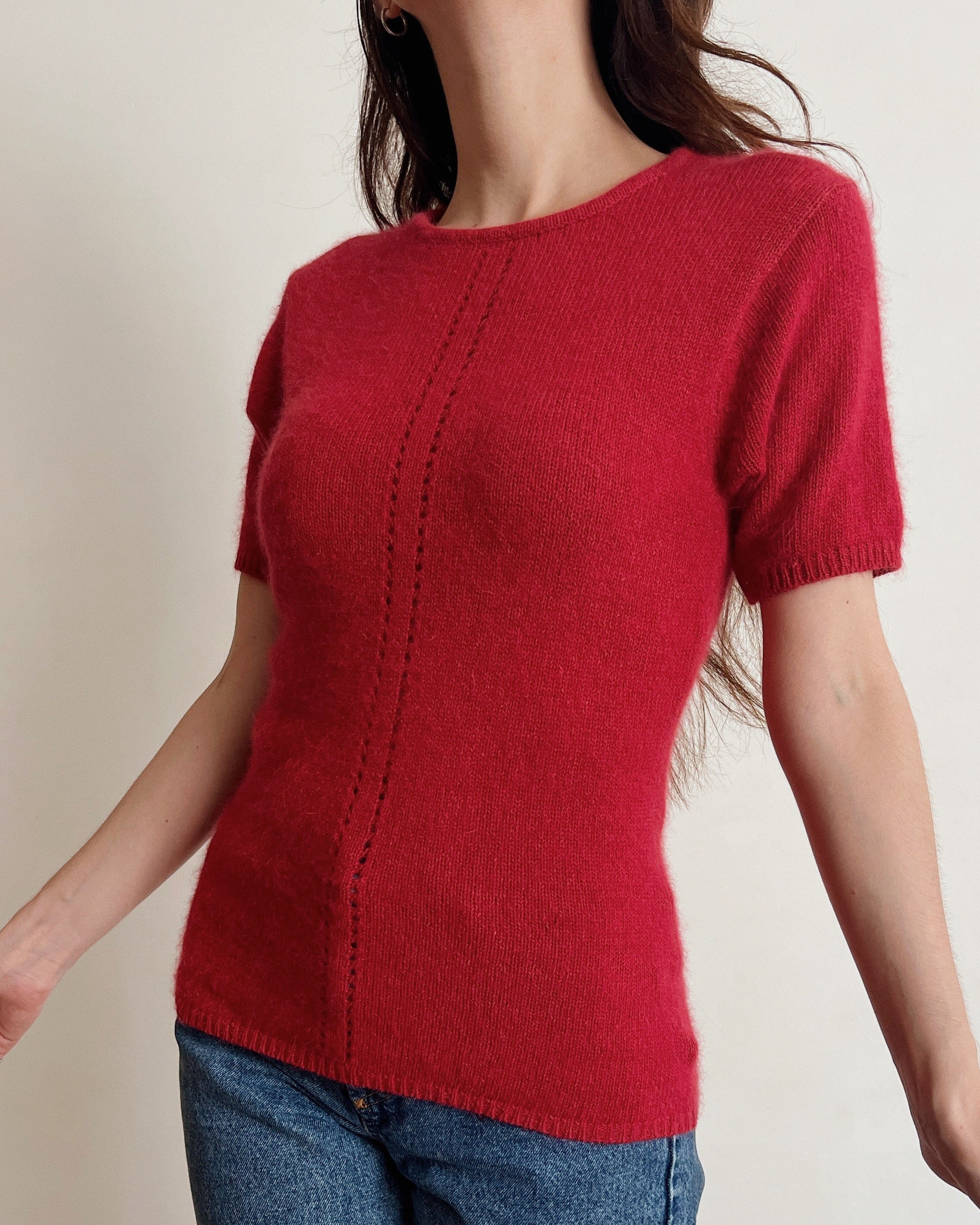 Silk/wool/angora top (XS/S)