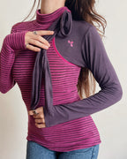 Asymmetric long sleeve top (S)