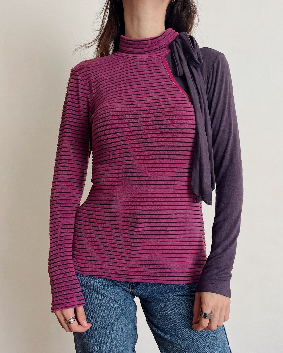 Asymmetric long sleeve top (S)