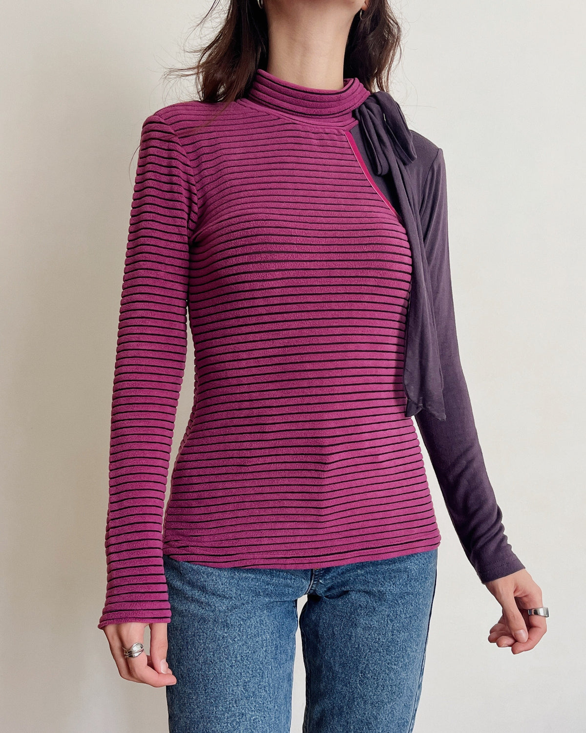 Asymmetric long sleeve top (S)