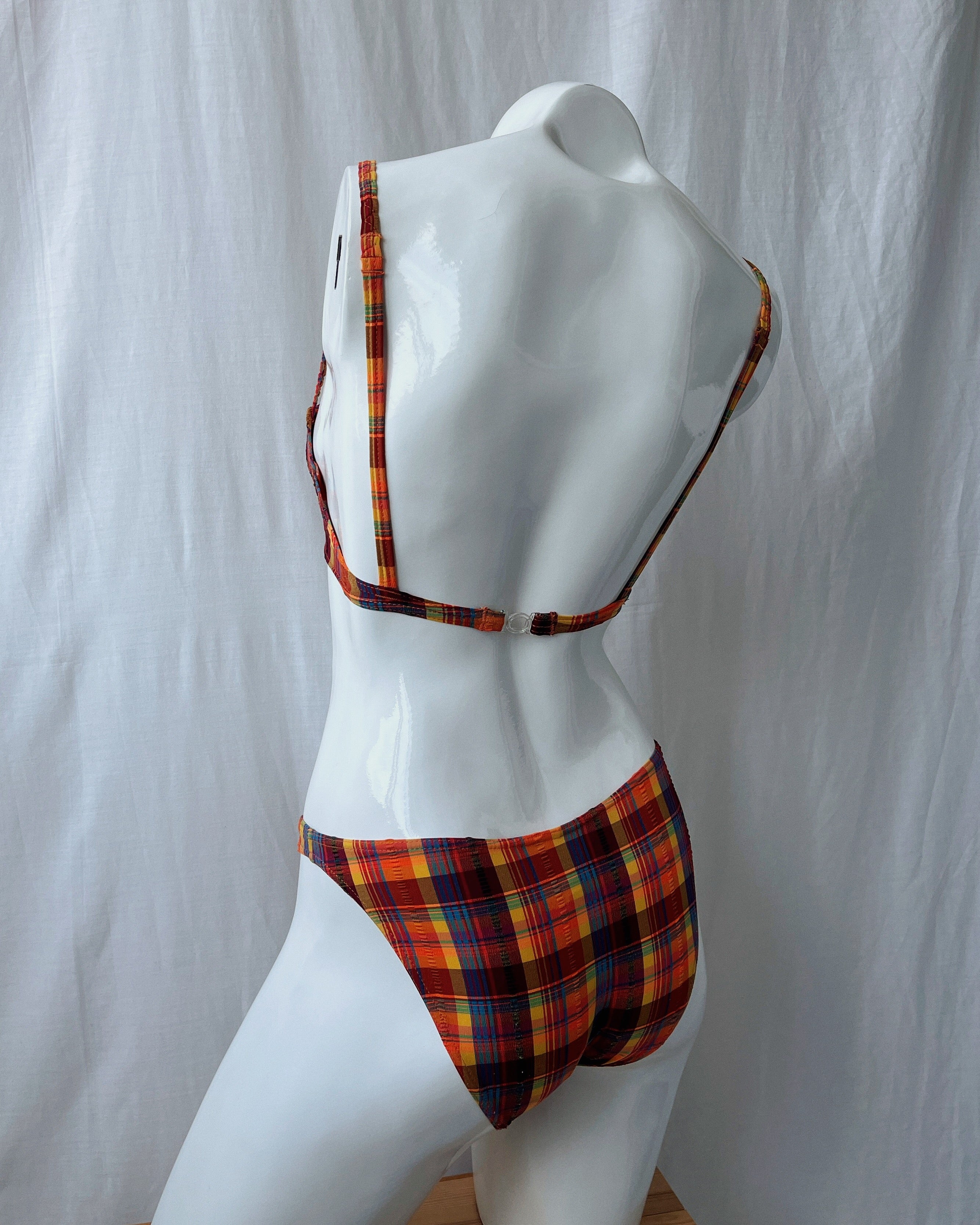 Vintage plaid bikini (2XS/XS)