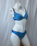 Deadstock blue striped bikini (XS/S)