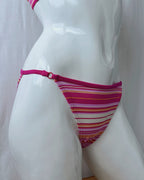 Deadstock pink striped bikini (XS/S)