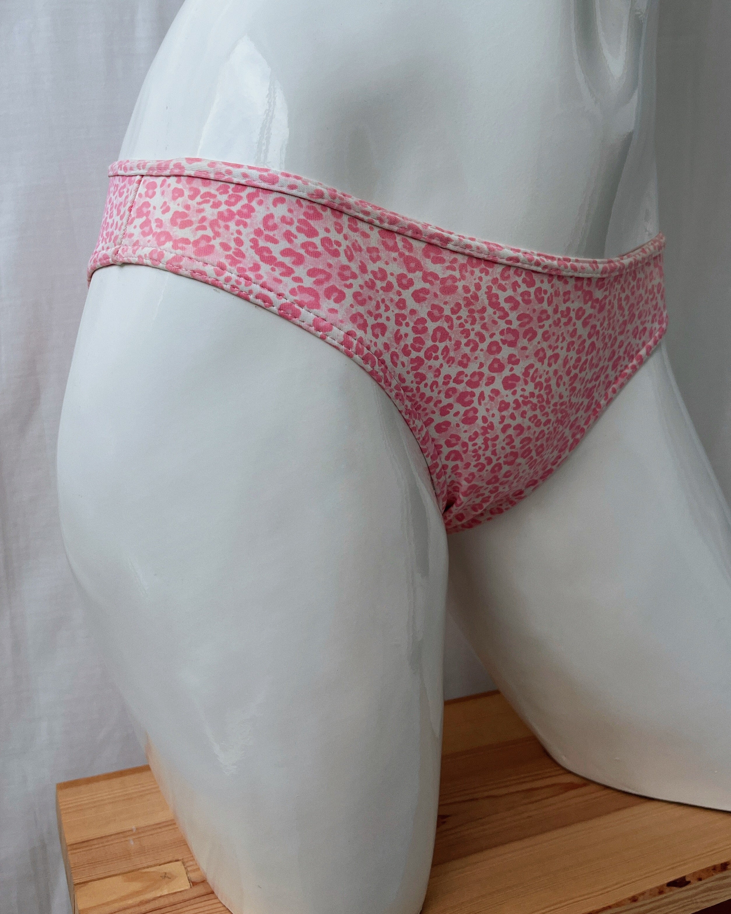 Deadstock pink leopard bikini (XS-M)