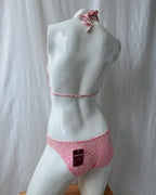 Deadstock pink leopard bikini (XS-M)